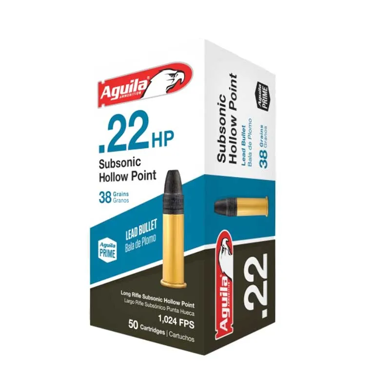 AGUILA Subsonic HP .22 LR Munition 2,56 g / 38 gr