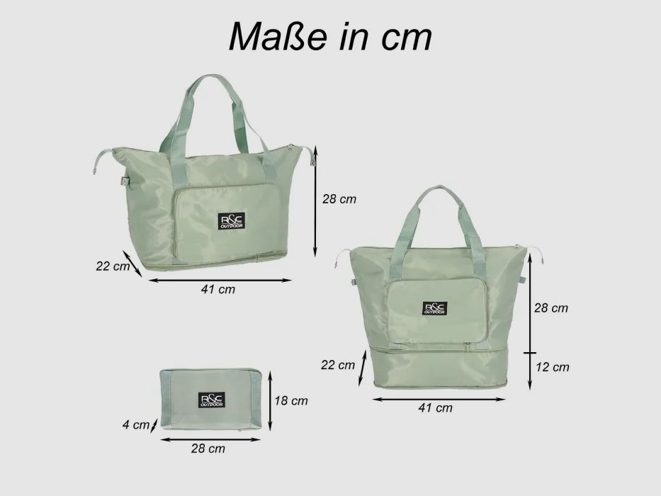 Sac de voyage vert pastel pliable
