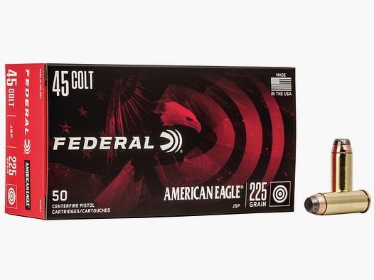 Federal American Eagle .45 Colt 225GR JSP 50 cartucce