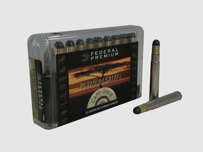 Federal Premium Safari Woodleigh Hydro Solid .416 Rem. Mag. 400GR solid RN 20 cartucce