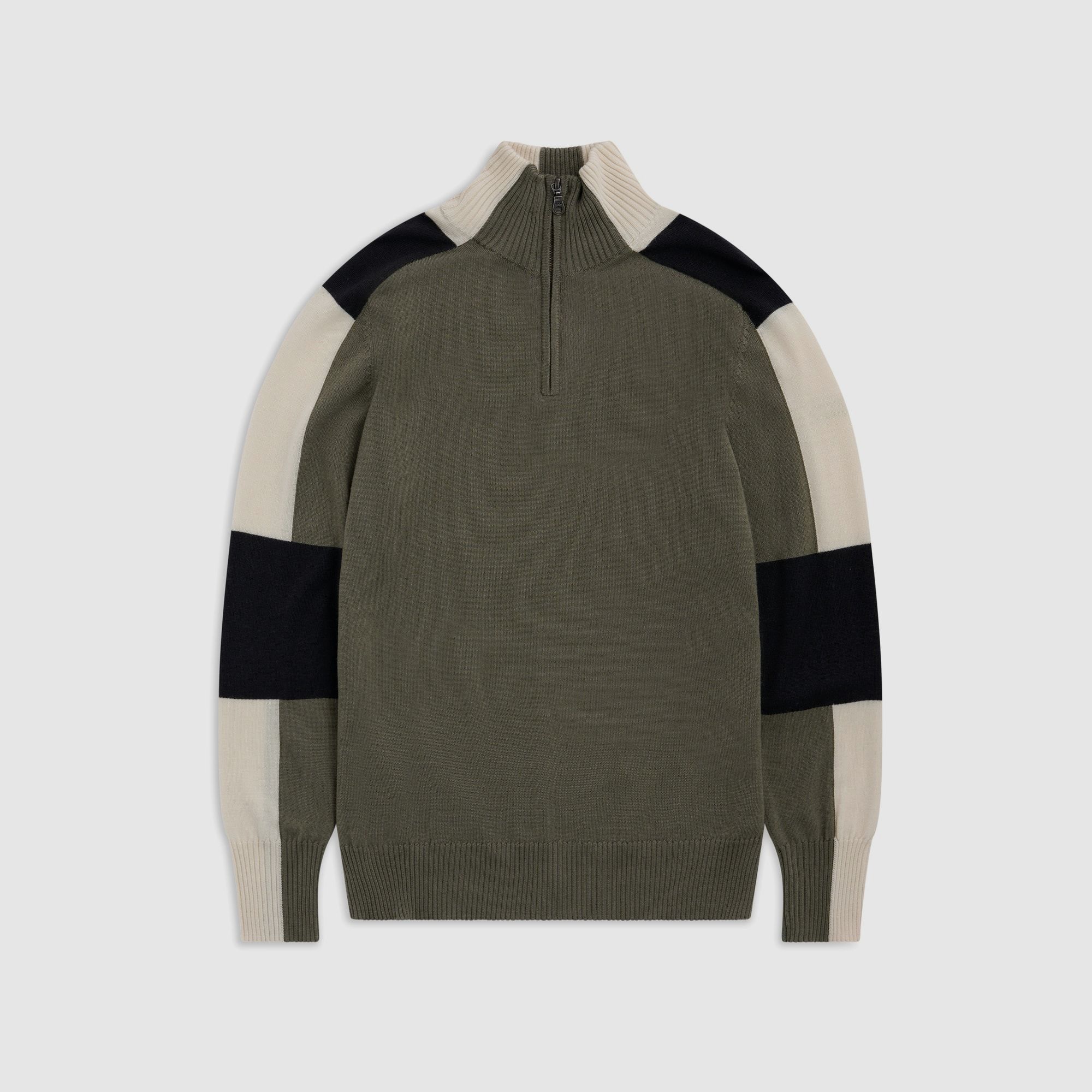 Bergans Lyderhorn Half-Zip Wool Sweater Men Green Mud/Dark Shadow Grey L