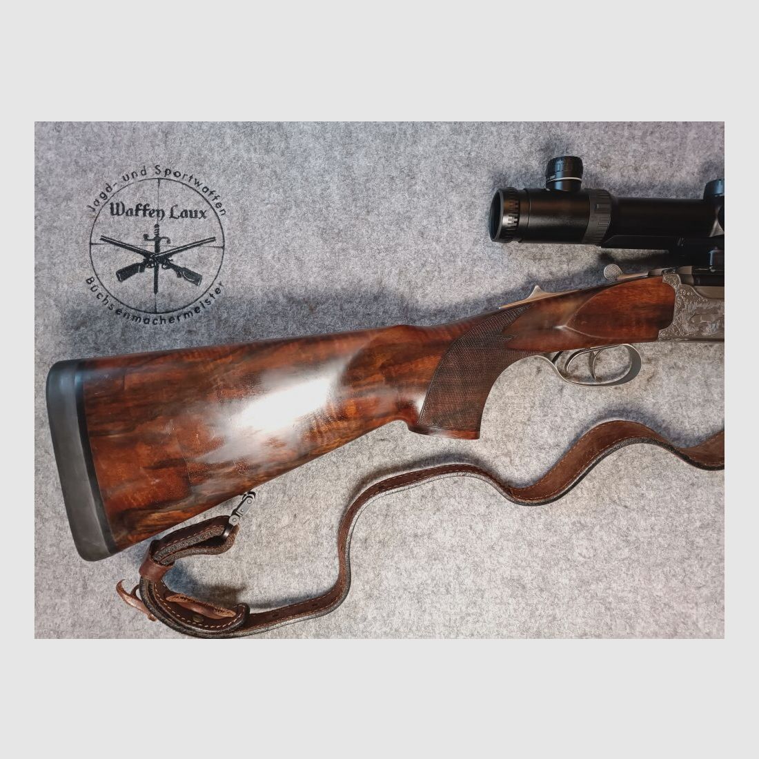 Krieghoff Ulm Ultra TS Zeiss Variopoint 2,5-10x50 Krüppelschaft* RH z lewym okiem