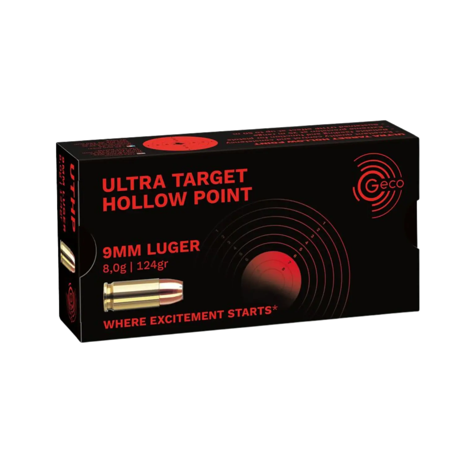 Geco 9mm Luger UTHP 8,0g 50 schoten