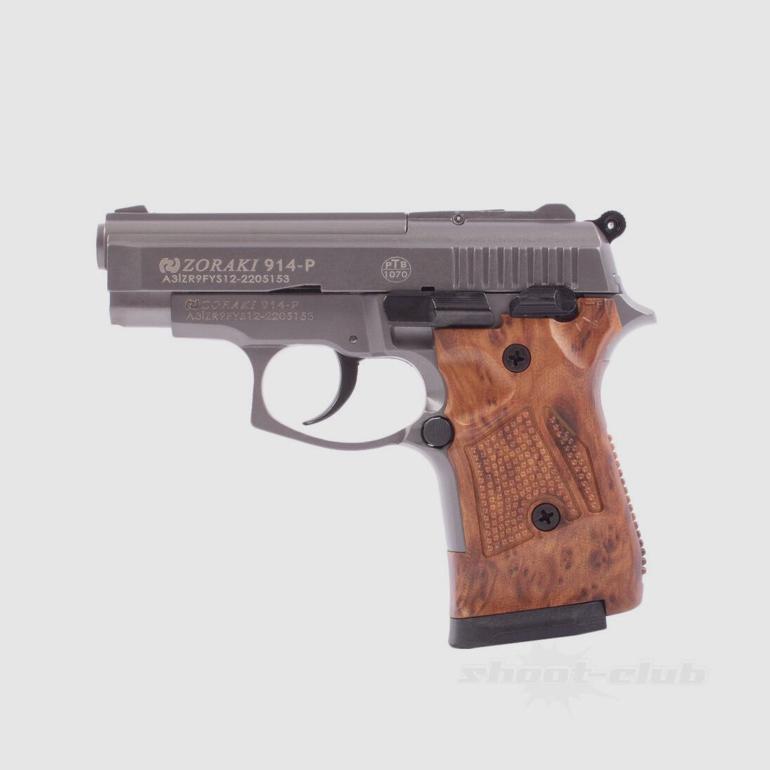 Zoraki	 914-P Schreckschusspistole Titan / Holzoptik 9mmPAK