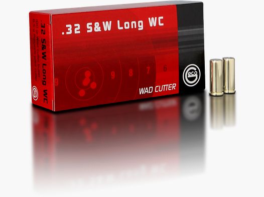 Geco .32 S&W long WC 100grs, plomo Wadcutter