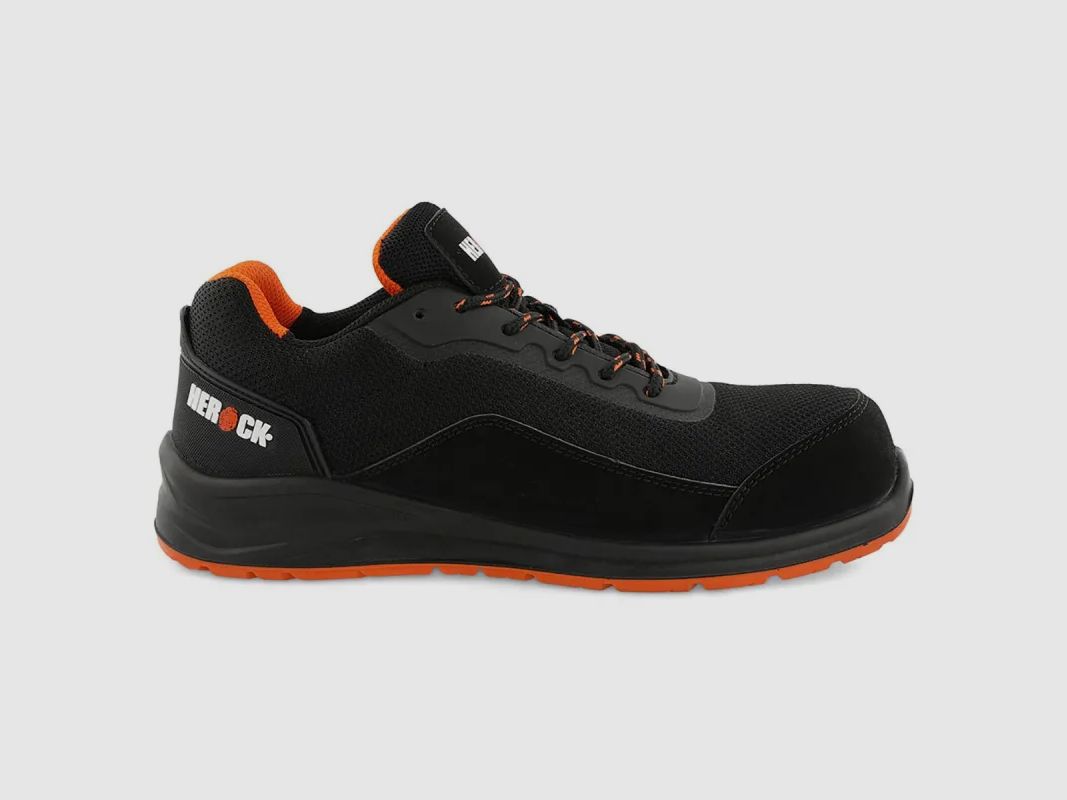 Chaussures de sécurité Leno - S1P SRC - Noir/Orange - Homme, image 2 sur 12