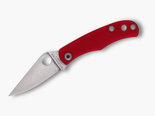 Spyderco Bug G10 Red PlainEdge Slipjoint-Messer