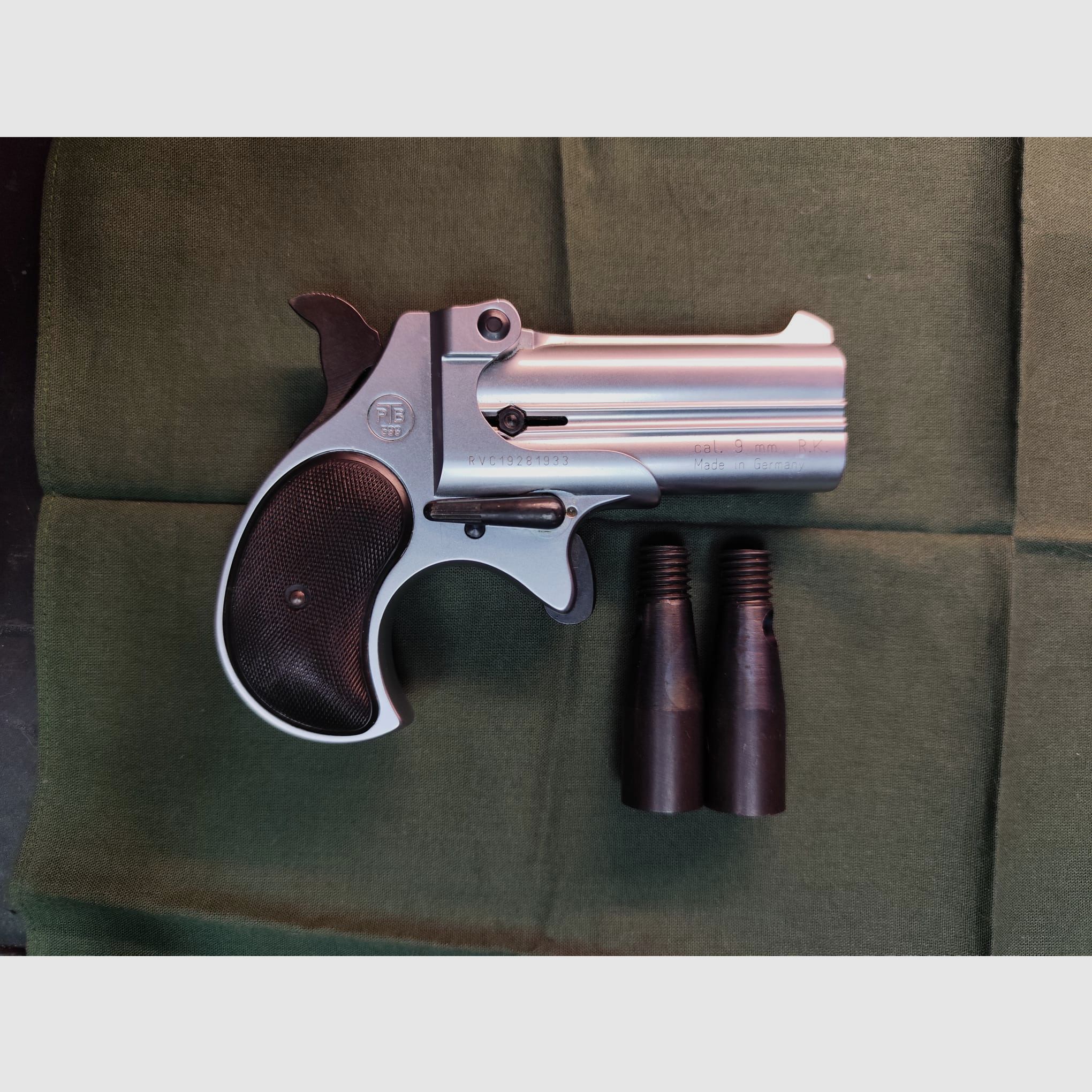 Röhm Derringer 9mm Knall Acero Inoxidable Nuevo