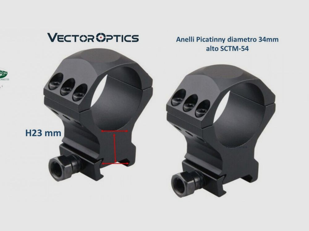 VECTOR OPTICS Picatinny-Ringe Durchmesser 34mm Hoch SCTM-54