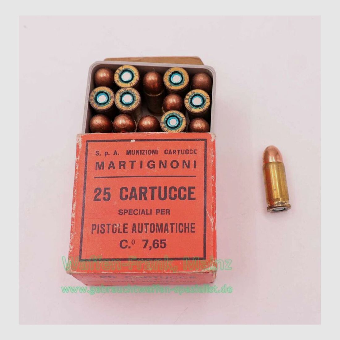 Martignoni Genova Molassana Amunicja Pistoletowa 7,65mm Browning/.32ACP