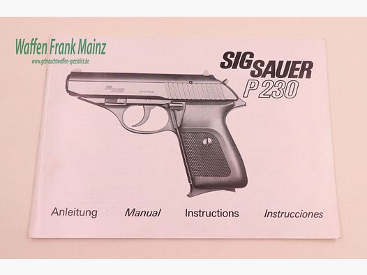 SIG Sauer Bedienunganleitung Mod. P230