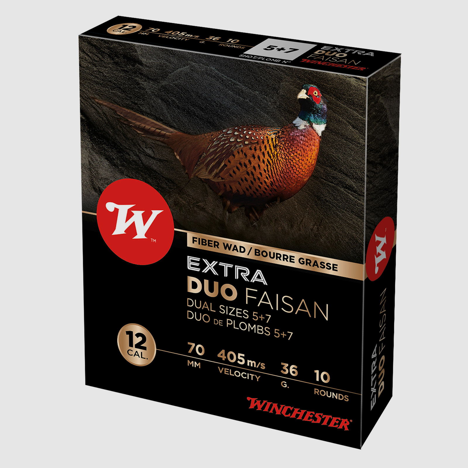 Winchester Extra Duo Bażant .12/70 36g #5 (3,0mm) + #7 (2,5mm) 10 nabojów