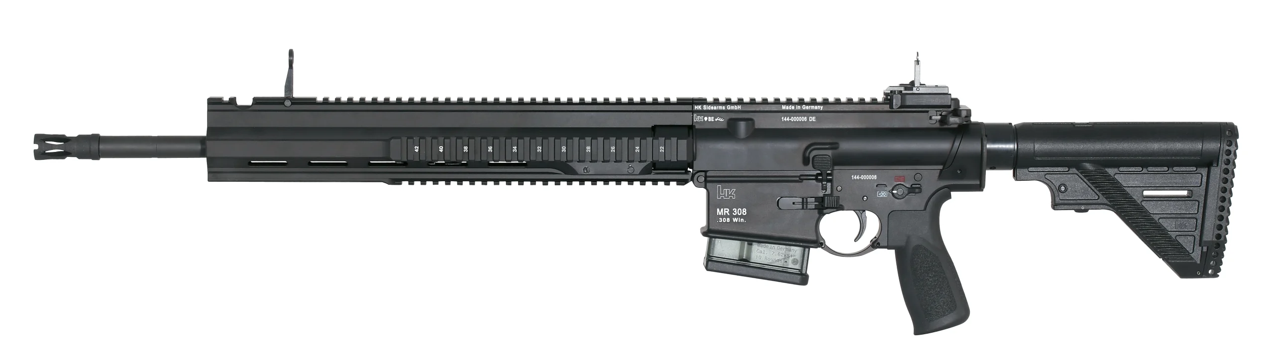 HK SLB MR308-28, wersja A3, Quad Rail łoże, kal. .308 Win., 20″, czarny
