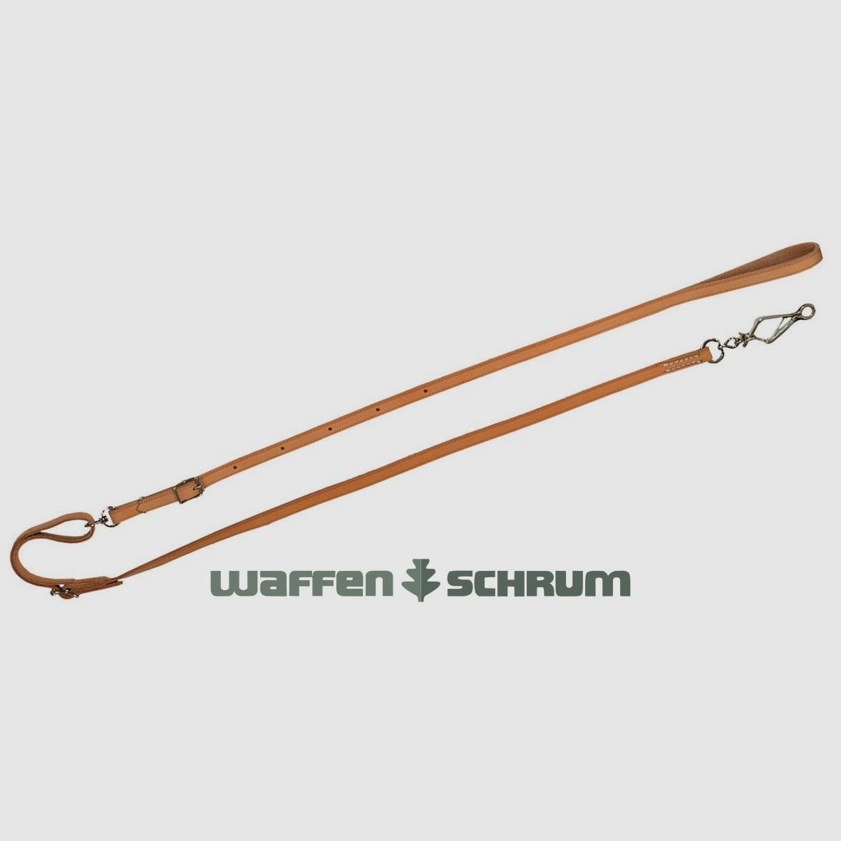 AKAH Umhängeleine aus Fahlleder / Länge: 1,85m / Breite: 10mm
