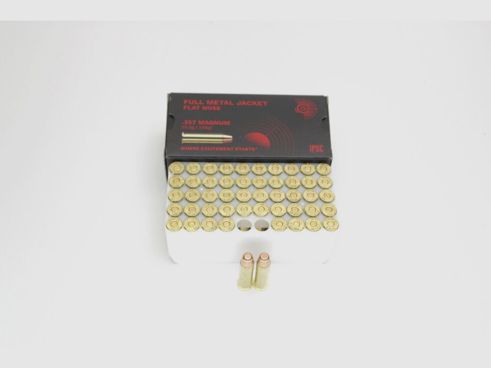 1000x .357 Magnum 158gr. 10,2gramm Vollmantel Flachkopf im 50er Pack SOFORT VERFÜGBAR