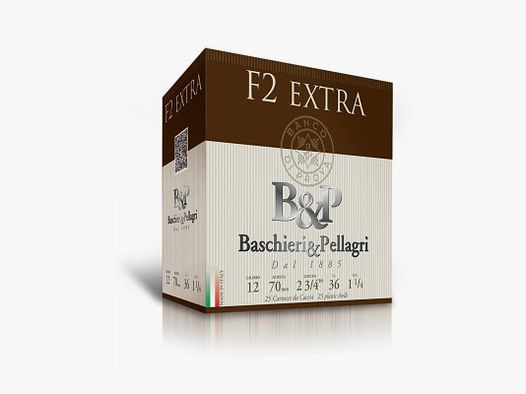 BOITE DE 25 CARTOUCHES B&P F2 EXTRA CALIBRE 12 - 36G - PB 7