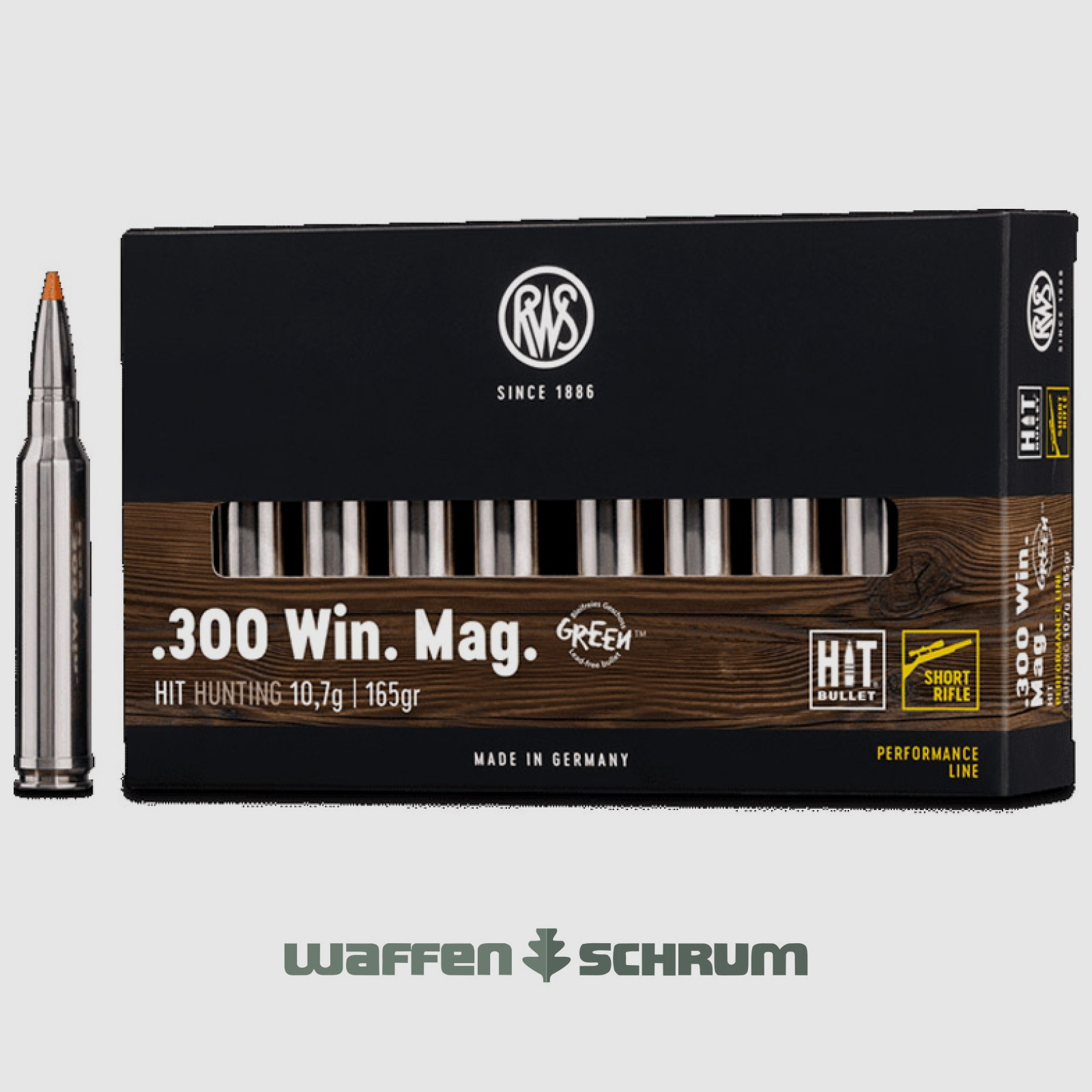 RWS HIT 10.7g - 165gr .300WinMag Short Rifle