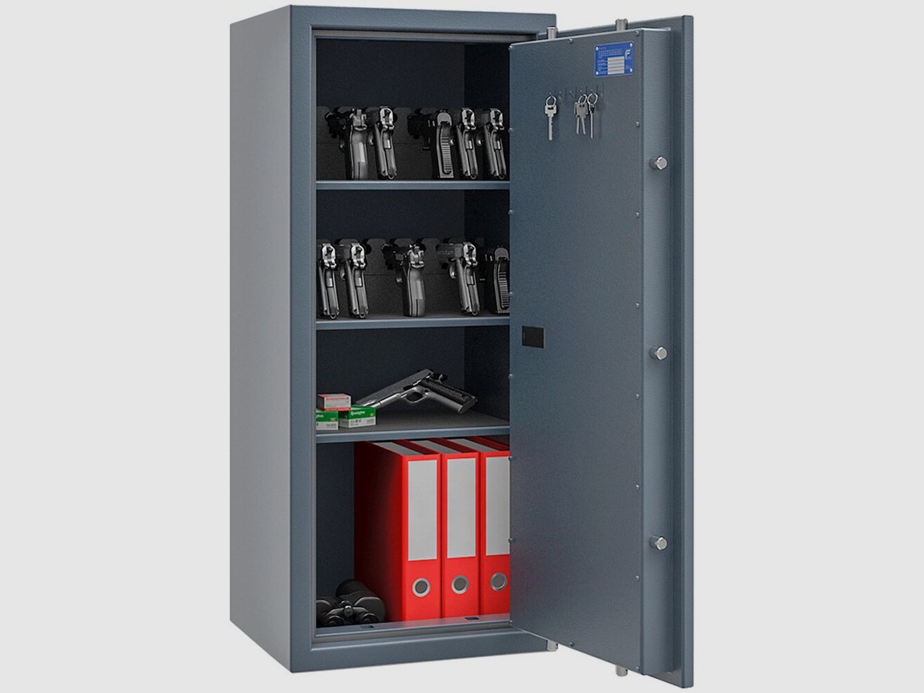 ISS Handgun Schrank Safe4gun – 115×50 cm (Graphitgrau – STELLAR elektronisches Schloss), Bild 4 von 4