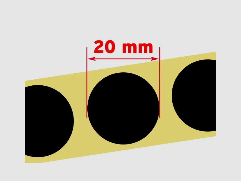 Schusspflaster 20 mm auf Rolle