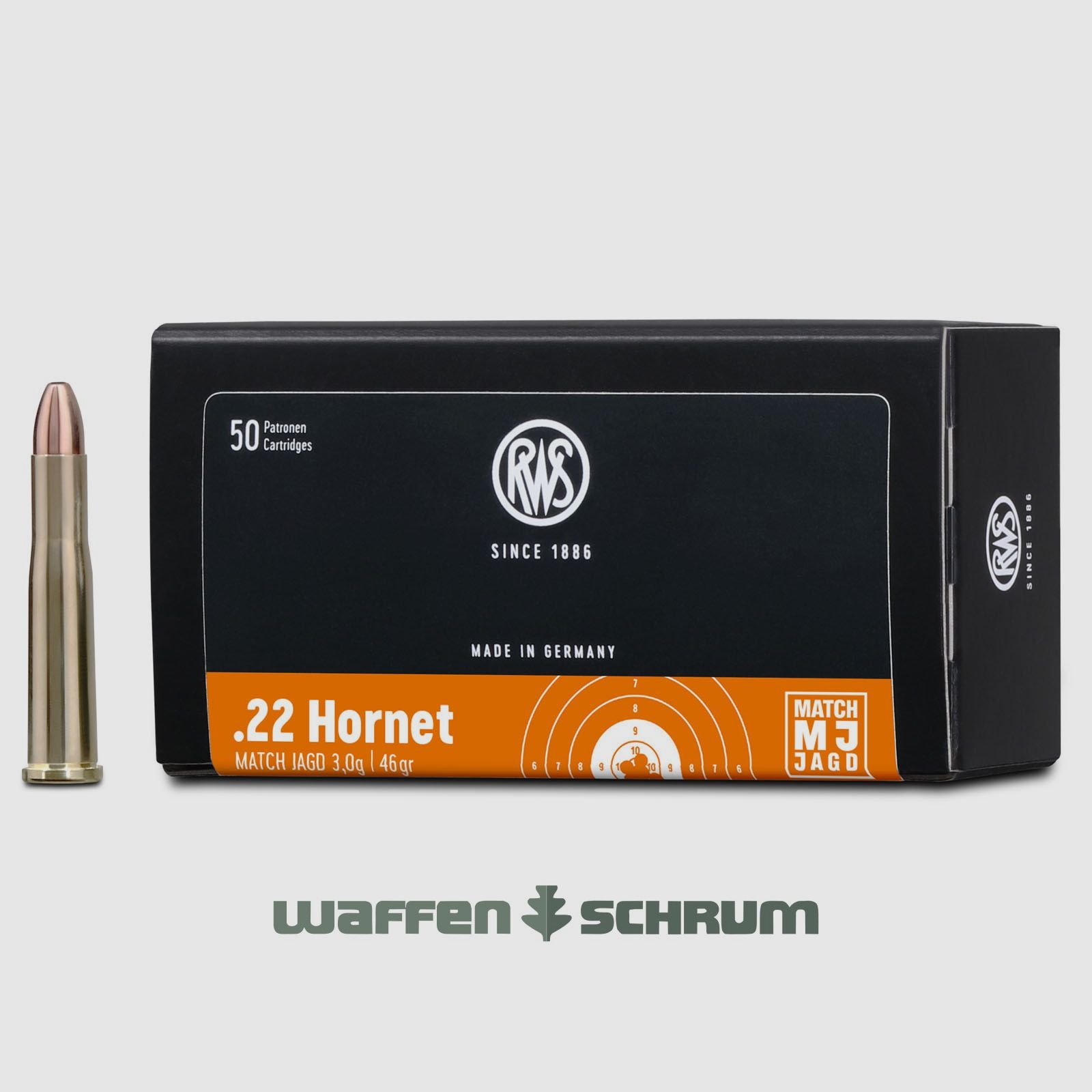 RWS Match-Caza 3,0g - 46gr. .22 Hornet