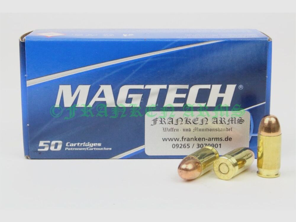 Magtech 9mm court (.380 Auto) FMJ 95gr. 6,15g 50 pièces Prix dégressifs