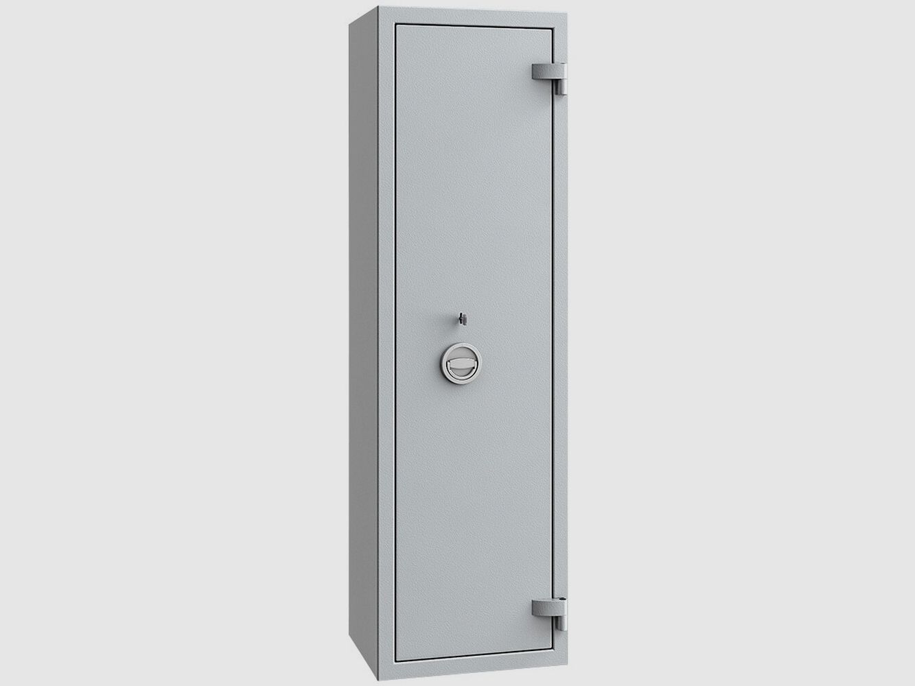 ISS Steel Gun Cabinet Lucerne WF Class 0 – for 7 Long Guns (Light Gray, with Double-Bit Lock), image 2 of 3