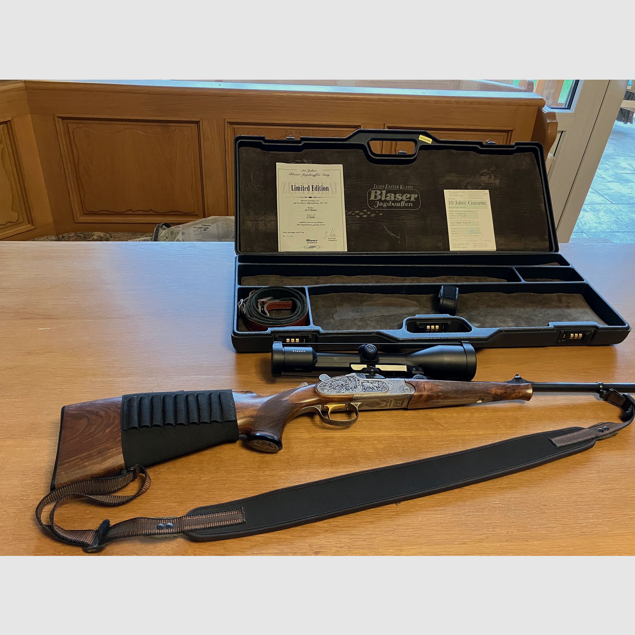 BLASER K77 cal.30R Blaser mit ZF Zeiss 7x50 Absehen 4 Leuchtpunkt, neuwertiger Zustand!