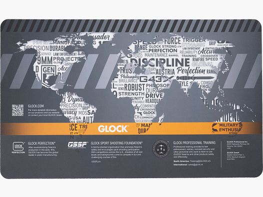 Tapis de sous-couche Glock "Entraînement" - mousse antidérapante, résistante à l'huile - 50×31 cm