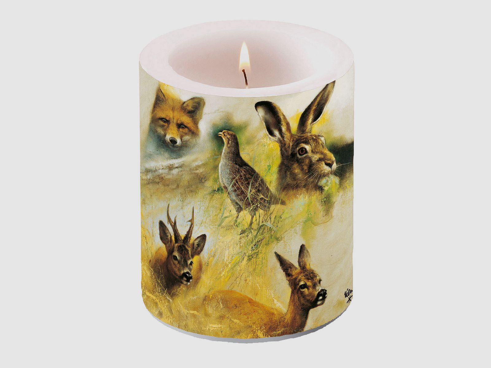 Candela a punta schizzi di animali selvatici