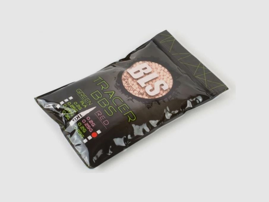 BLS Airsoft Tracer BB`s 0.20g "Glow in the Dark" (5000 Stück) - Leuchtspur Rot