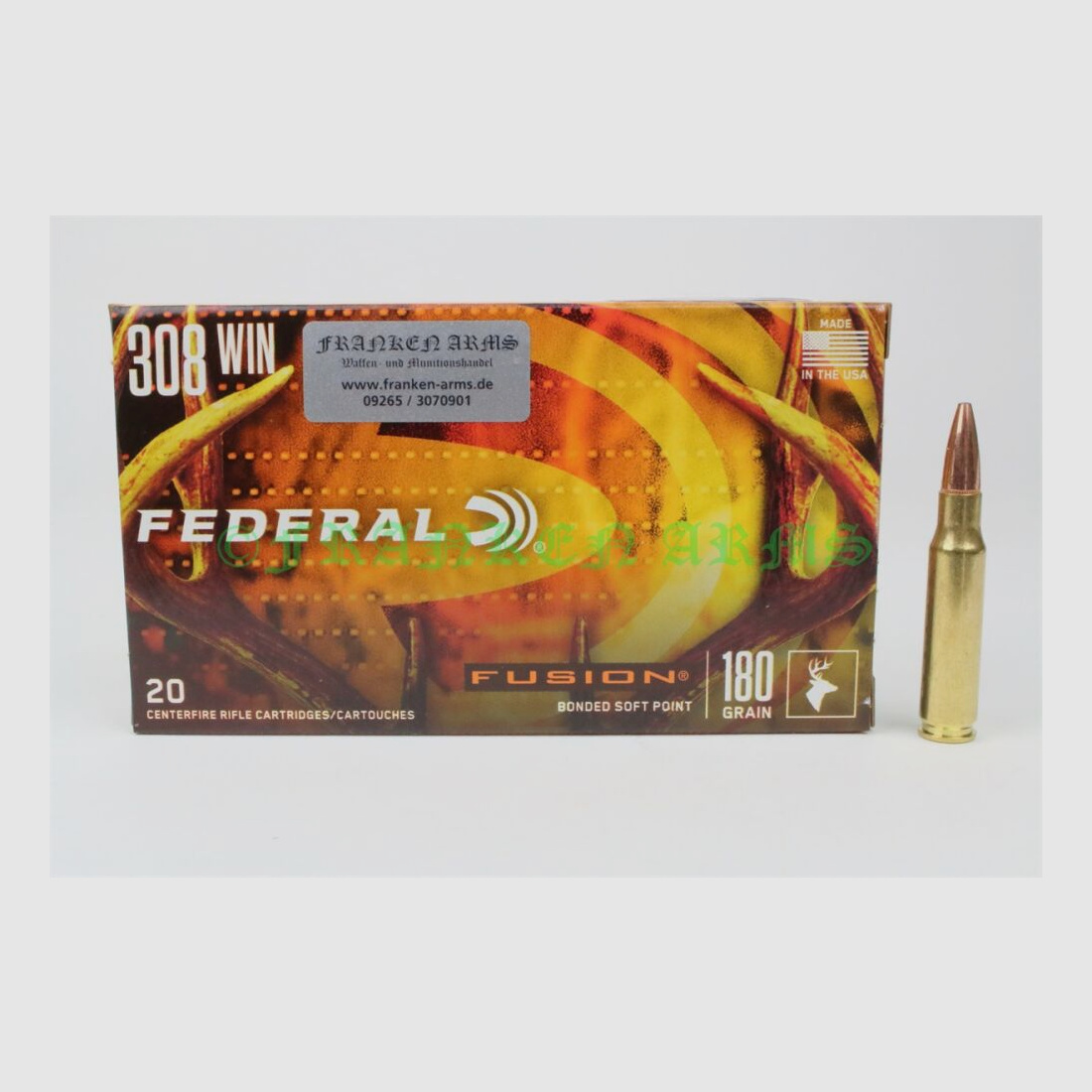 Federal Premium .308 Win. Fusion 180gr. 11.7g 20 pieces tiered price