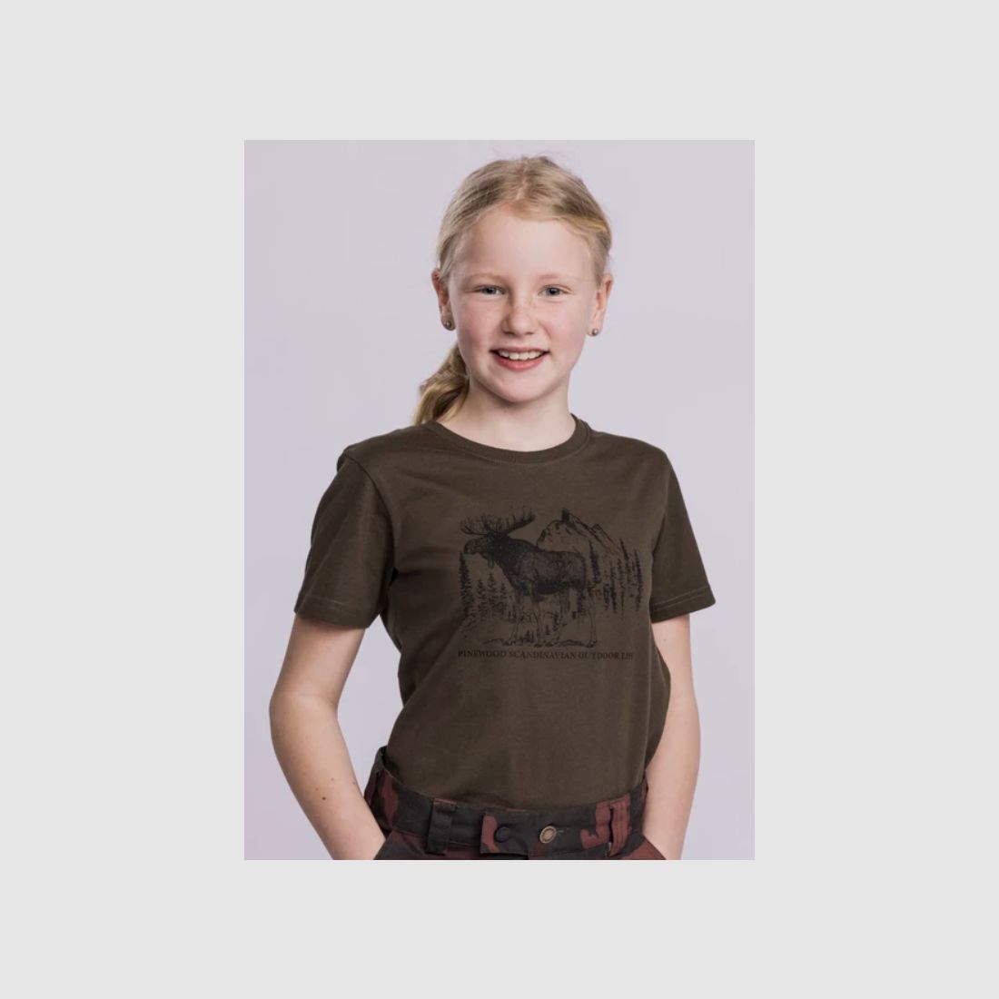 Pinewood Kinder T-Shirt Moose Grün