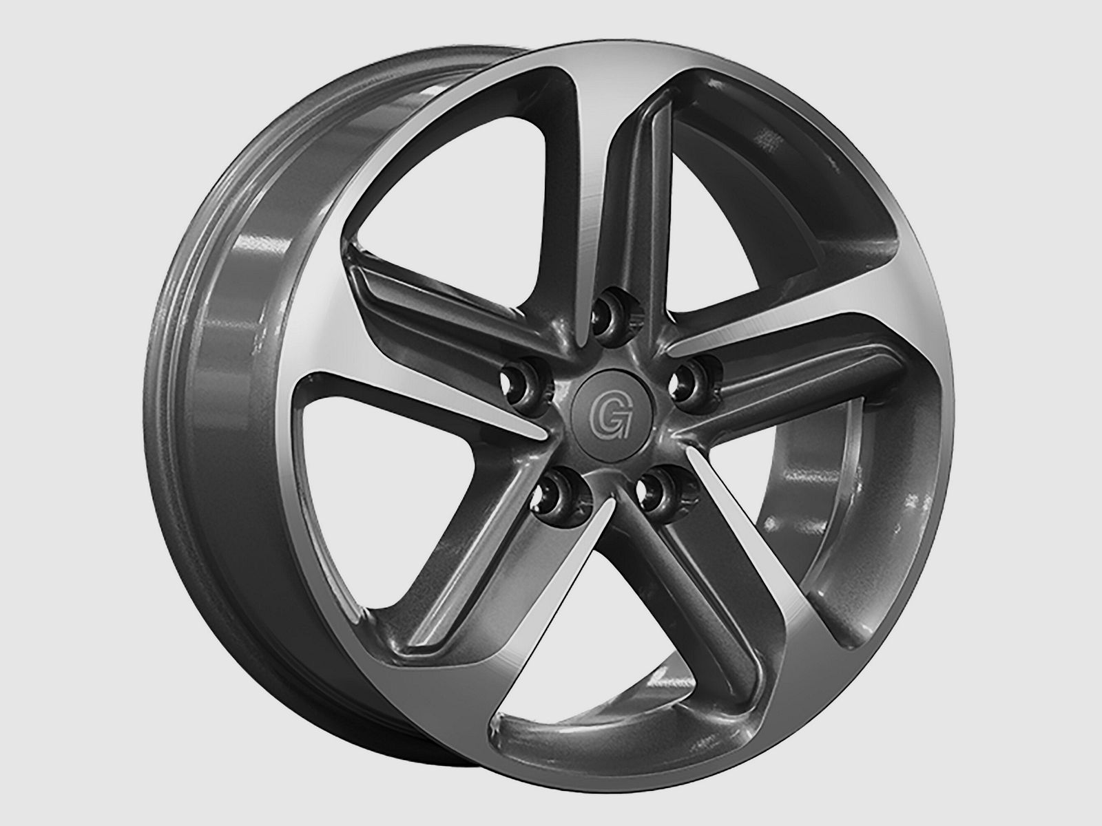 Felga aluminiowa GSM10 do Fiata Ducato, lekkie podwozie, 1250 kg, antracytowa polerowana błyszcząca, 6 x 16"