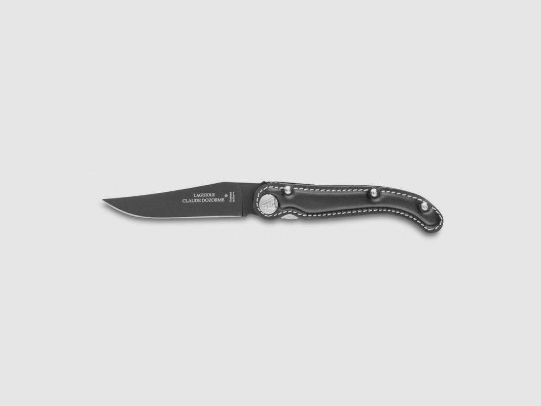 LAGUIOLE BAROUDEUR MESSER SCHWARZE Klinge SCHWARZES LEDERGRIFF, Bild 1 von 2