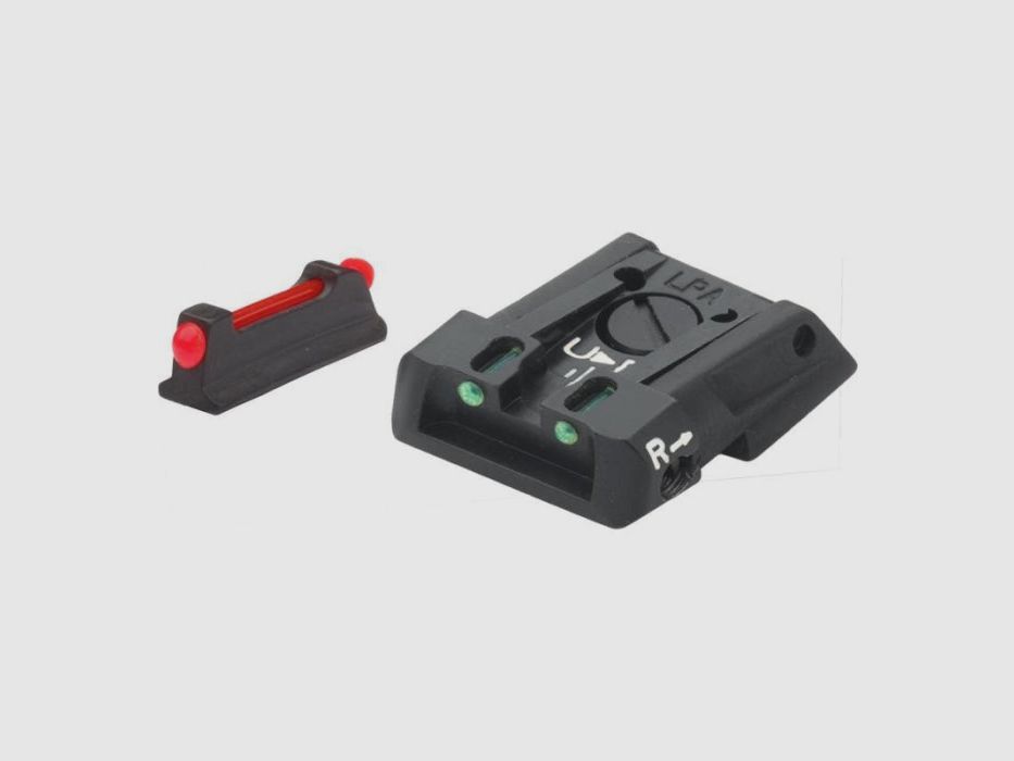 Visera Ajustable y Punto LPA para Walther PPQ G5 Match - Fibra Óptica