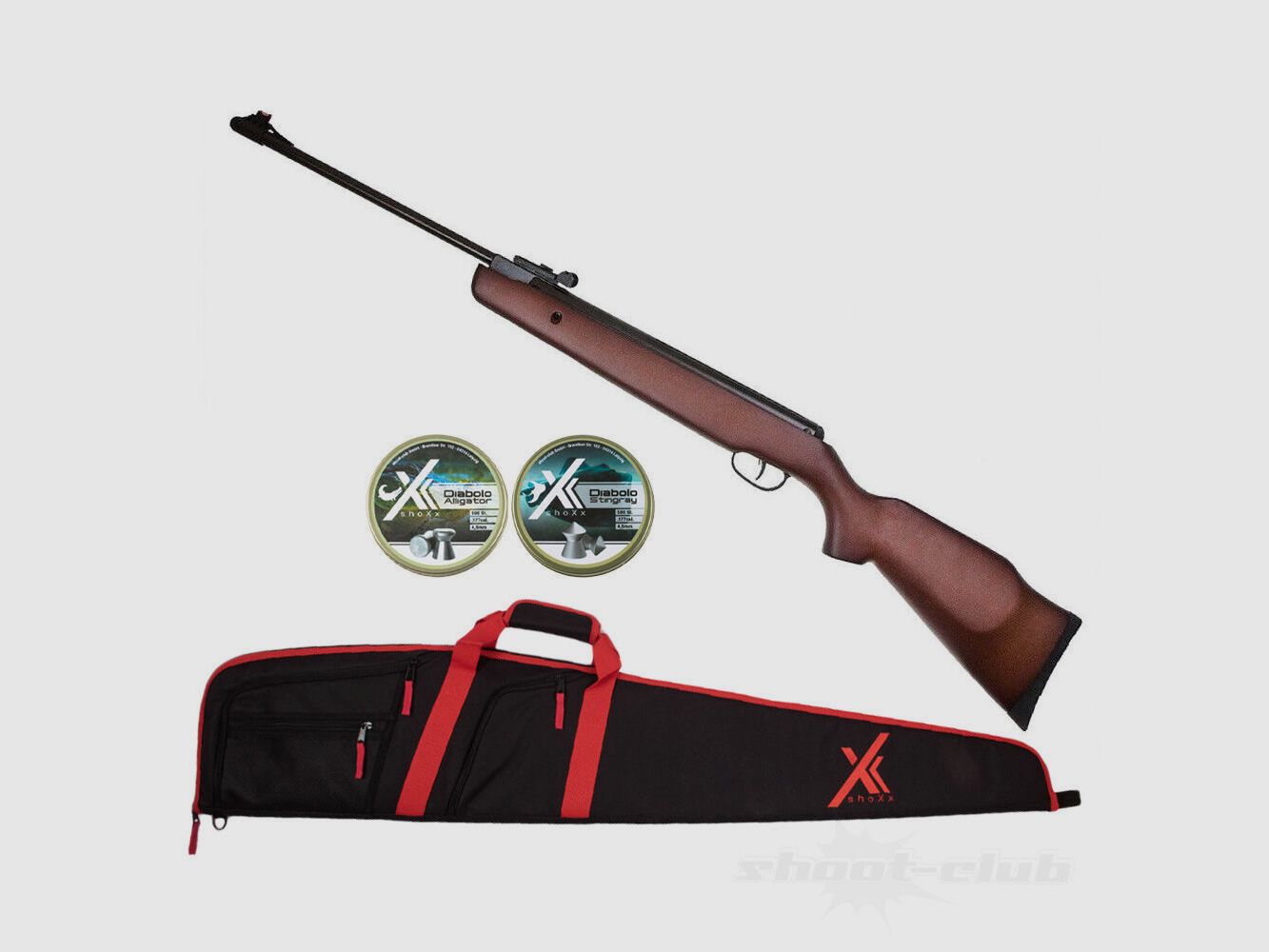 Hämmerli Black Force 550 Luftgewehr 4,5mm Diabolos - Futteral Set