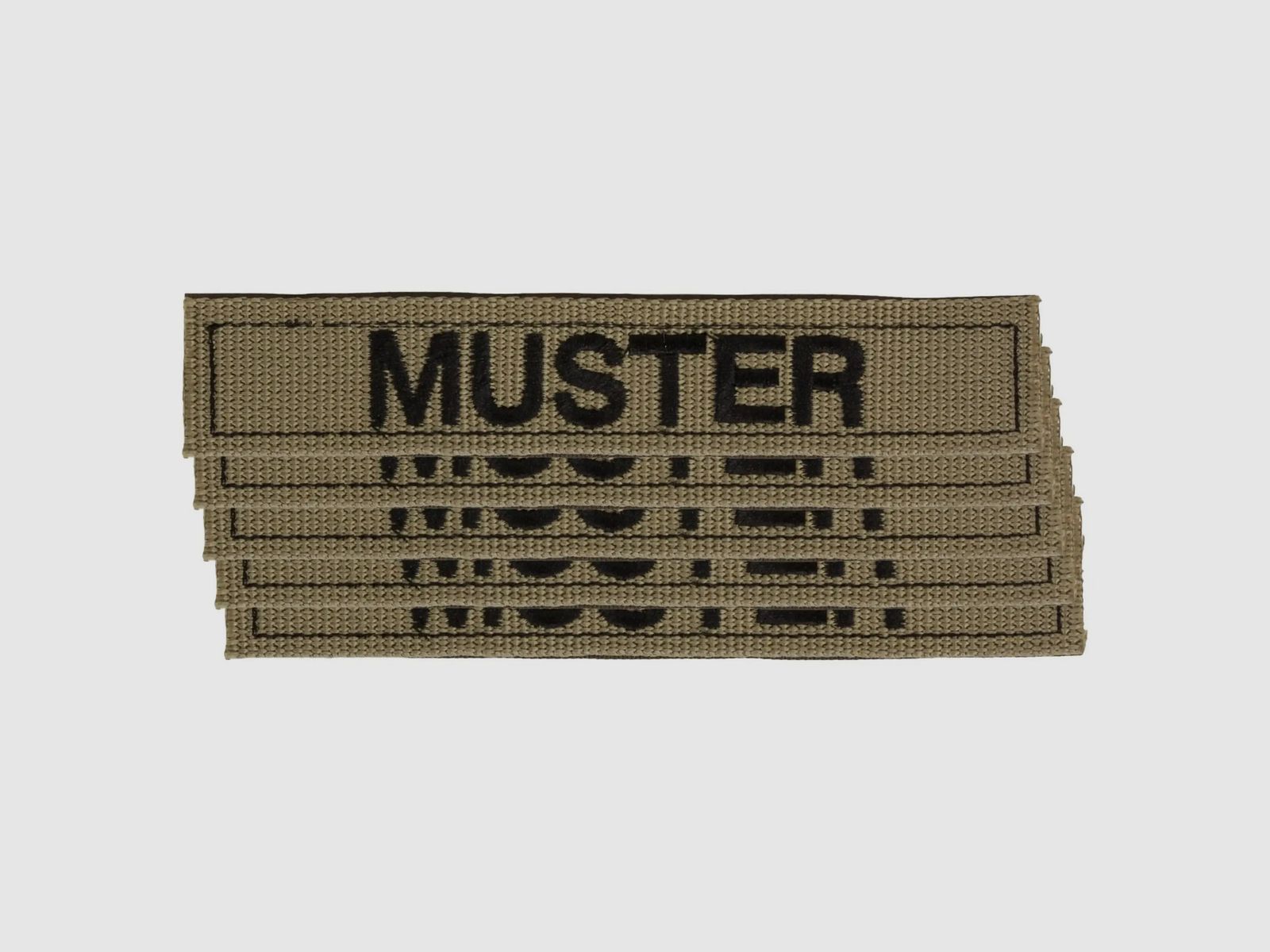 ASMC Namensbänder 5er Set gestickt auf Textil Coyote