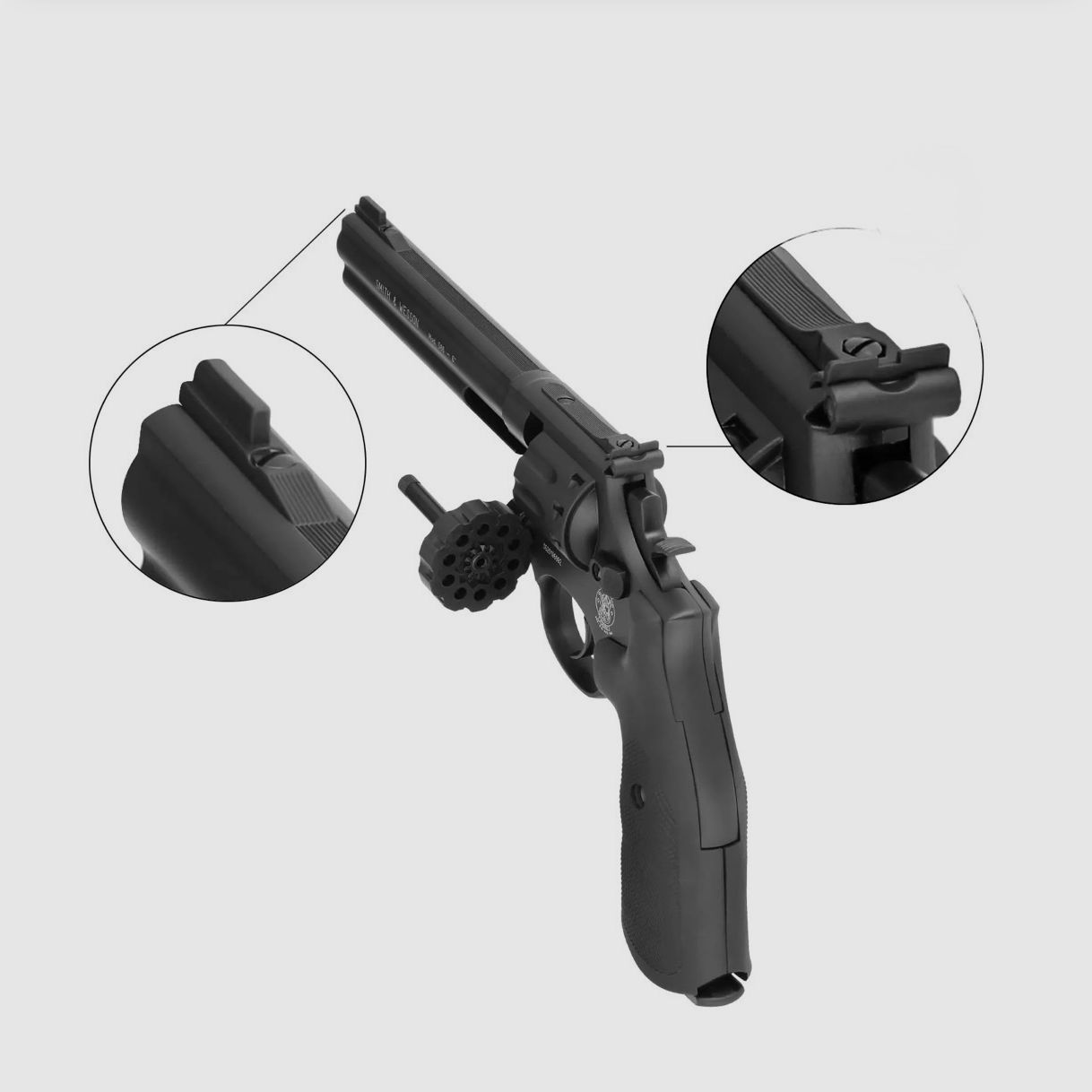 Smith & Wesson 586 Co2 Revolver - 6 Zoll brüniert 4,5 mm Diabolo, Bild 5 von 6