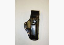 Funda de cuero AKAH Berlín/Brandeburgo cinturón - Funda negra para pistola SIG SAUER P6 y P225