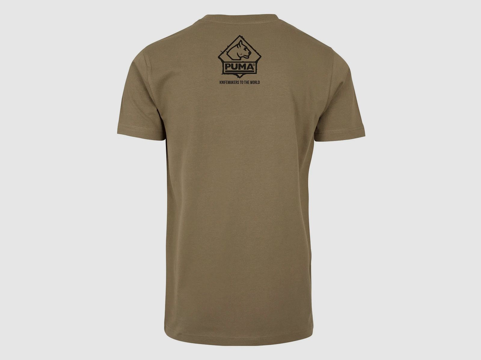 PUMA T-Shirt Motiv: Büffel und white hunter, Farbe: olive