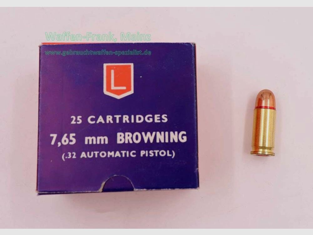 Lapua / Finnland Pistolenmunition 7,65mmBrowning/.32ACP