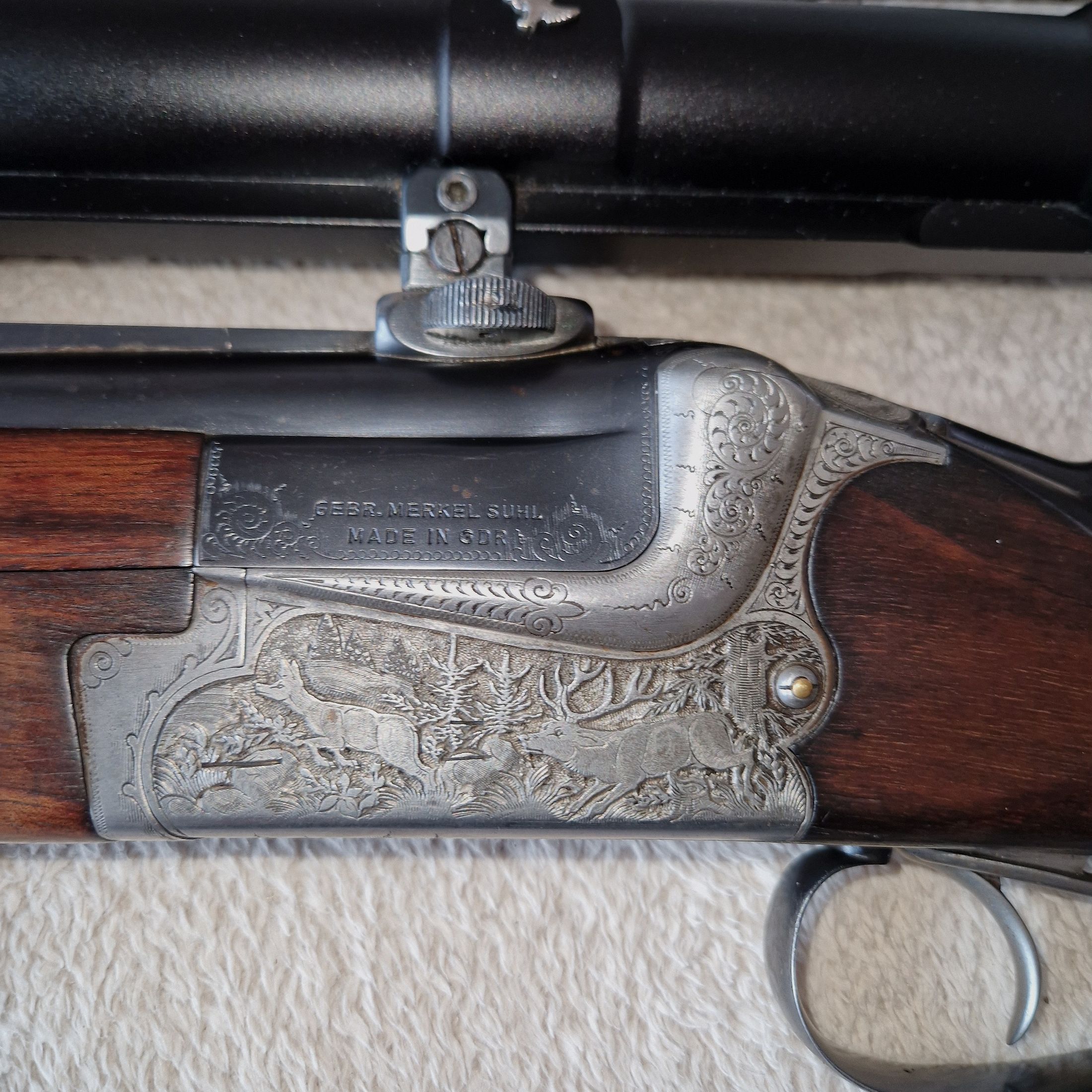 Kipplaufbockbücksflinte Merkel Suhl 8x57 IRS/ 12x70