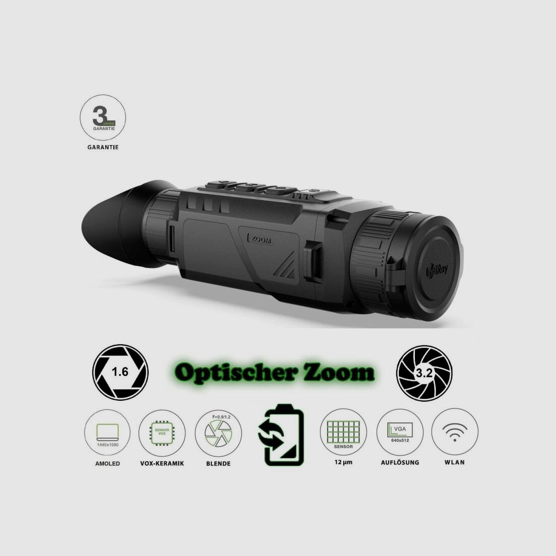 InfiRay Zoom ZH38 Wärmebildkamera mit optischem Zoom