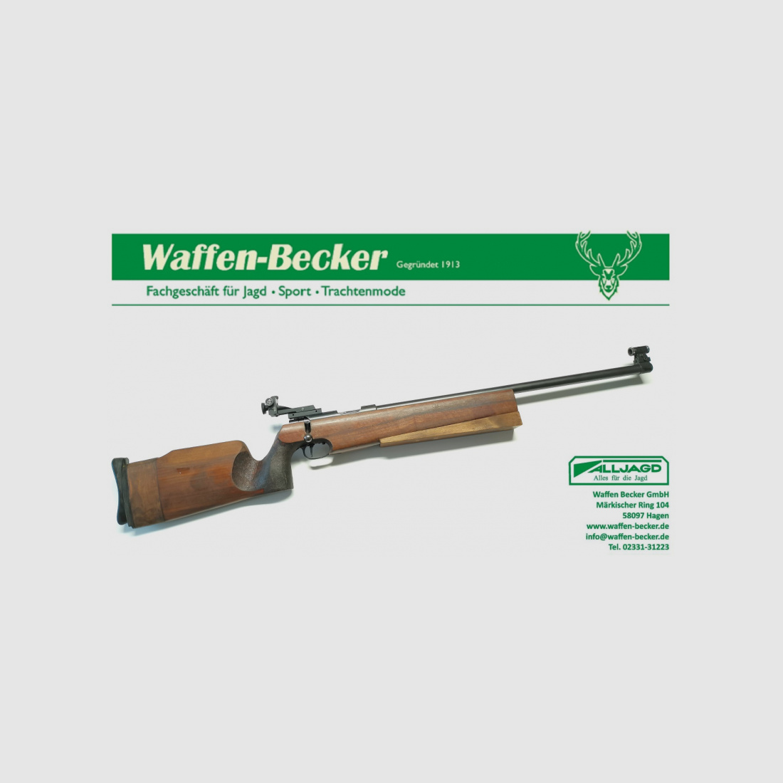 KK-Matchgewehr Walther Kal. .22lr. mit Auflagekeil