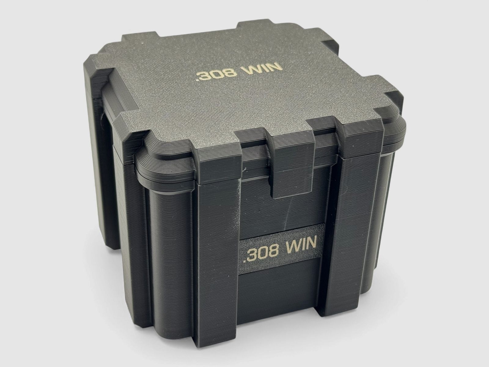 Filamelt ammunition box / 9.3x64 Brenneke / 'Flip lid' / cartridge box, ammo box