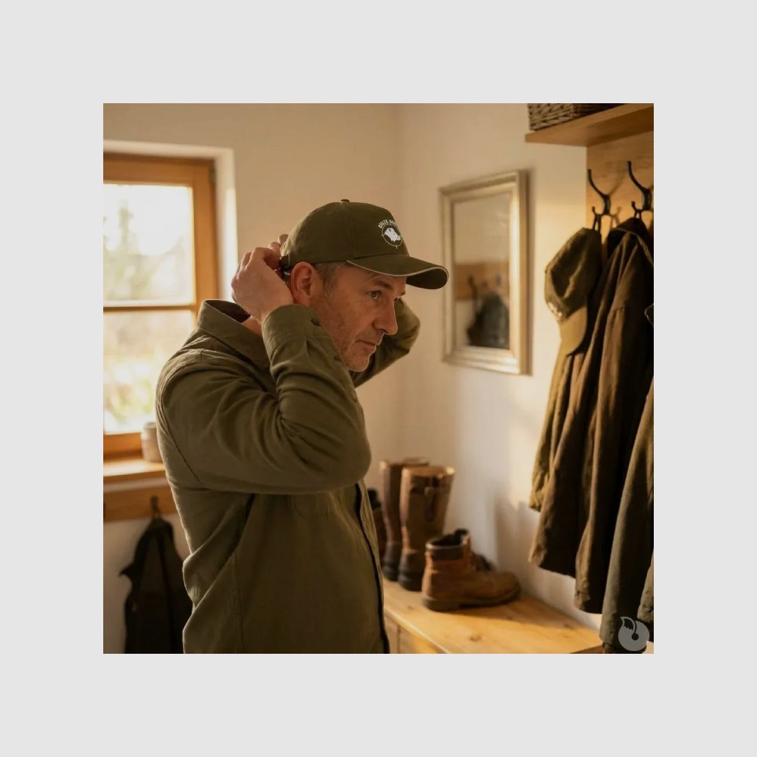 Gorra Keiler Hunter de algodón army/beige ajustable, imagen 4 de 6
