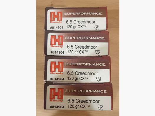 6,5 creedmoor Hornady 120gr CX