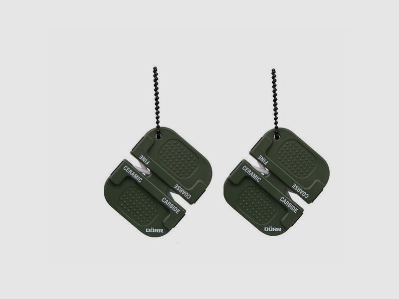 A067 2 Stück Dörr XS2 Mini Messerschärfer ideal für unterwegs oliv 995032