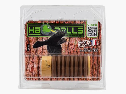 Richiamo Merlo Nero Helen Baud - Soffietto in Legno - Suono Realistico - Attira Efficacemente i Merli
