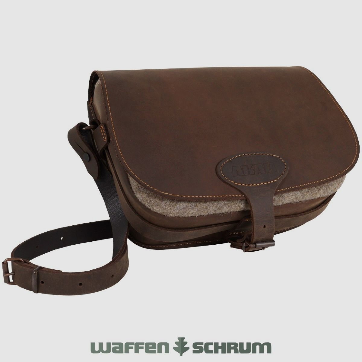 AKAH Ranger Leder 25x18x10cm Jagdtasche Wollfilz